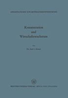 Konzentration Und Wirtschaftswachstum 3663007219 Book Cover