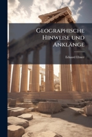 Geographische Hinweise und Anklänge (German Edition) 1023804654 Book Cover