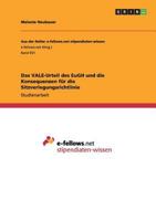 Das Vale-Urteil Des Eugh Und Die Konsequenzen Fur Die Sitzverlegungsrichtlinie 3656677050 Book Cover