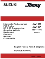 Suzuki Jimny JA11C JA11V 660cc English Factory Parts Manual 1991-1996 1257100734 Book Cover