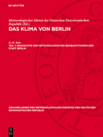 Geschichte Der Meteorologischen Beobachtungen Der Stadt Berlin 311278670X Book Cover