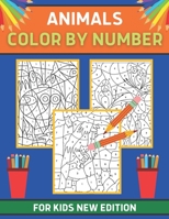 Animals Color by Number for Kids new edition: Coloring book for kids | 40+ color by numbers pages Easy and Relaxing Animal Town Illustrations with Stores, Cafes and Much More! B091F3J9D3 Book Cover