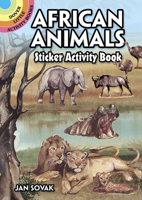 African Animals Sticker Activity Book 0486407497 Book Cover