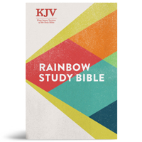 KJV Rainbow Study Bible, Black LeatherTouch 1087721873 Book Cover