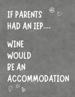 If Parents Had An IEP Wine Would Be An Accommodation: Funny Planner Notebook For Parents & Advocates Makes Special Education Process Easier | Stay ... Objectives Accommodations. Chalkboard Journal 1690049073 Book Cover