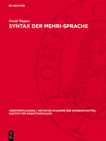 Syntax Der Mehri-Sprache: Unter Berücksichtigung Auch Der Anderen Neusüdarabischen Sprachen 3112766229 Book Cover