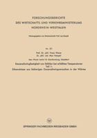 Dauerschwingfestigkeit Von Stahlen Bei Erhohten Temperaturen: Teil I: Erkenntnisse Aus Bisherigen Dauerschwingversuchen in Der Warme 3663199886 Book Cover