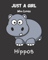 Just A Girl Who Loves Hippos: Blank NoteBook - Journal to Write In, Funny Gifts for Hippos Lover 1677132019 Book Cover