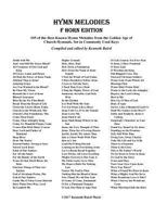 Hymn Melodies for High Flute: 105 of the Best-Known Hymn Melodies from the Golden Age of Church Hymnals, Set in Commonly Used Keys 1979634165 Book Cover