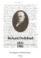 Richard Dedekind 1831 1981: Eine Wurdigung Zu Seinem 150. Geburtstag 3528084987 Book Cover