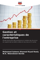 Gestion et caractéristiques de l'entreprise: Étude empirique des pratiques en matière de structure du capital des sociétés cotées en bourse au Sri Lanka 6206352749 Book Cover
