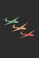 Glider Notebook: Glider Sailplane Retro / 6x9 Inches / 120 Sites / Ruled Paper 170915733X Book Cover