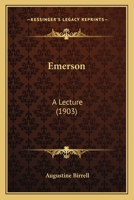Emerson: A Lecture 0548615713 Book Cover