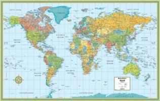 World Rolled Map (M Series World Wall Maps) 0528847120 Book Cover