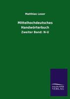 Mittelhochdeutsches Handworterbuch 1272734889 Book Cover