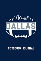 Dallas Skyline Football Notebook Perfect for Journal, Doodling, Sketching and Notes Book With Blank Numbered Pages, 126 Pages 6"x 9": Notebook Journal 1671448219 Book Cover