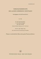 Wege Zur Automatischen Uberwachung Des Thomasverfahrens 3663039048 Book Cover