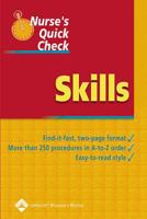 Nurse's Quick Check: Skills 1582554161 Book Cover