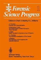 Forensic Science Progress 3540129367 Book Cover