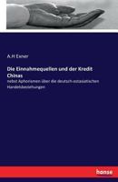 Die Einnahmequellen Und Der Kredit Chinas 3742841351 Book Cover