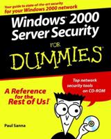 Windows 2000 Server Security for Dummies 0764504703 Book Cover