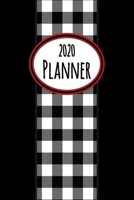 2020 Planner: Compact Sized White, Red, and Black Buffalo Plaid Dated Daily, Weekly, Monthly Planner With Calendar, Goals, To-Do, Gratitude, Habit and Mood Trackers, Affirmations and Holidays 1709772093 Book Cover