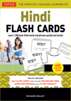 Hindi Flash Cards Kit: Learn 1,500 basic Hindi words and phrases quickly and easily! (Audio CD Included) 0804839883 Book Cover