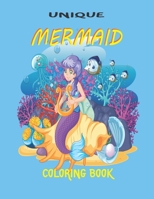 Unique Mermaid Coloring Book: Best Printable Mermaid Coloring Pages Book for Girls & Boys - Mermaid Coloring Pages Book With Featuring Beautiful ... 50 Printable Mermaid Coloring Pages Book B08GRNCP5R Book Cover
