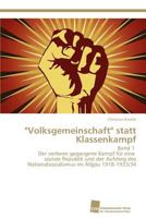 Volksgemeinschaft Statt Klassenkampf 3838120590 Book Cover