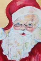 "Jolly Santa" by Jennifer Moreman: Ho! Ho! Ho! 6x9" Dot Bullet Grid 120 Page Notebook 1698178409 Book Cover