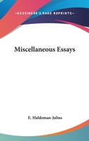 Miscellaneous Essays 1428646353 Book Cover