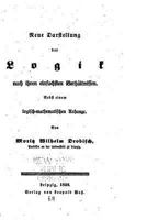 Neue Darstellung Der Logik Nach Ihren Einfachste Verh�ltnissen, Nebst Einem Logisch 1018011137 Book Cover