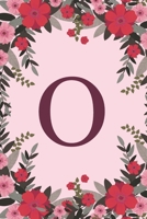 O: Name Monogram Initial O Pink Floral 6x9 Dot Bullet Notebook/Journal Gift Idea For Girls, Women, School, College and Work 1695738756 Book Cover