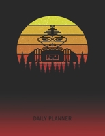 Daily Planner: Robot | 2020 - 2021 Daily Planner For 1 Year Of Planning | Retro Vintage Sunset Cover | January 20 - December 20 | Organizer Writing ... | Plan Days, Set Goals & Get Stuff Done 1692316699 Book Cover