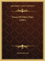 Verses of Other Days 1248568427 Book Cover