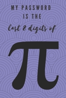 My Password is the last 8 digits of pi: A password logbook to secure usernames, internet websites, and passwords, alphabetically organized. 170164665X Book Cover