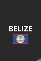 Belize: Belizean Flag Country Notebook Journal Lined Wide Ruled Paper Stylish Diary Vacation Travel Planner 6x9 Inches 120 Pages Gift 167375936X Book Cover