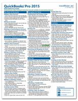 QuickBooks Pro 2015 Quick Reference Training Card - Laminated Guide Cheat Sheet (Instructions and Tips) 1941854044 Book Cover