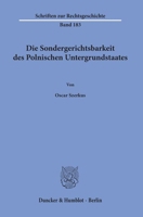 Die Sondergerichtsbarkeit Des Polnischen Untergrundstaates 3428156811 Book Cover