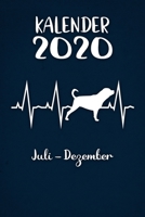 Kalender 2020: Blauer Tageskalender Rottweiler Herzschlag Hunde 2. Halbjahr Juli Dezember ca DIN A5 weiß über 190 Seiten 1650656432 Book Cover