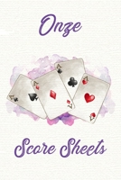 Onze Score Sheets: A pad of scoresheets: Perfect for scorekeeping: Watercolor playing card cover 1695558812 Book Cover