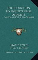 Introduction to Infinitesimal Analysis: Functions of One Real Variable 1016653662 Book Cover