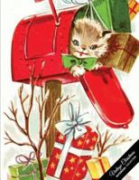 Vintage Christmas Notebook Collection: Kitten Stocking, Christmas Notebook, Journal, Diary, Planner 8.5 x 11 Composition Book (Notebook Gifts) 1981250565 Book Cover