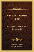 John and Sebastian Cabot 9353974992 Book Cover