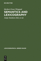 Semantics and Lexicography: Selected Studies (1976-1996) 3484309970 Book Cover