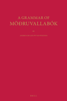 A Grammar of Möðruvallabók 9004356177 Book Cover