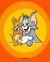 Notebook: Tom and Jerry Cartoon Soft Glossy Cover College Ruled Lined Pages Book 7.5 x 9.25 Inches 110 Pages 1692394843 Book Cover