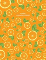 Oranges Composition Notebook: Fruit Themed Aesthetic Cover - Lined School Journal for Writing and Taking Notes 1081504897 Book Cover