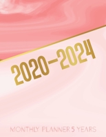 2020-2024 Monthly Planner 5 Year: Five Year Agenda Schedule Organiser 60 Months Personal Profile 2020-2024 Calendar Planner Goal Year Appointment Notebook Notes Gold Pink Marble Gift 1661759777 Book Cover