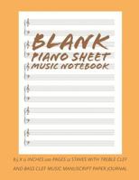 Blank Piano Sheet Music Notebook: 8.5 x 11 Inches 100 Pages 12 Staves with Treble Clef And Bass Clef Music Manuscript Paper Journal (Volume 5) 1798799251 Book Cover